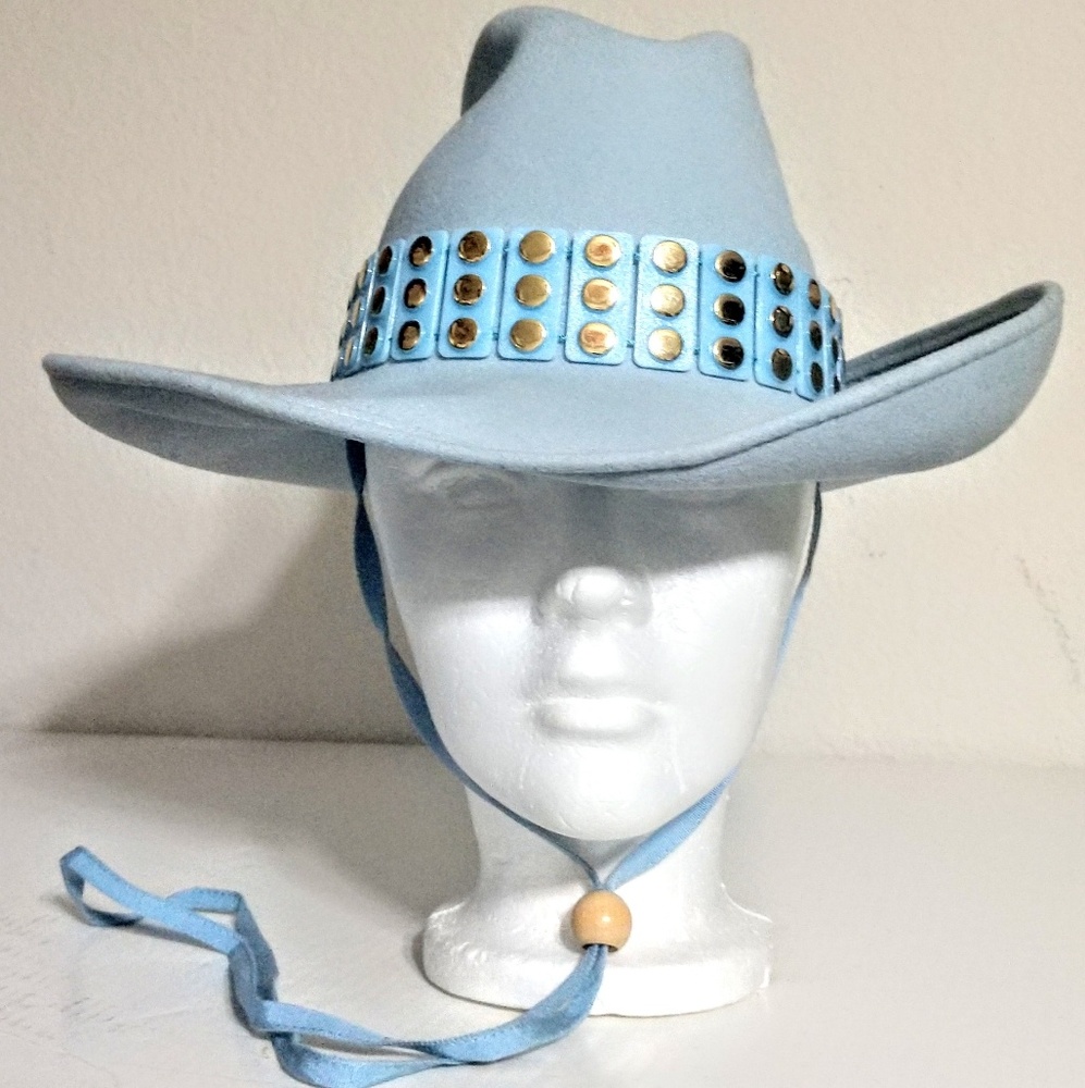 Vintage 1960's Mr Charles Blue Doeskin Felt Hat